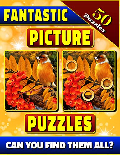 Fantastic Picture Puzzles: Spot the Difference Book for Adults. Picture Book for Adults. Can You Find All the Differences? von Independently Published