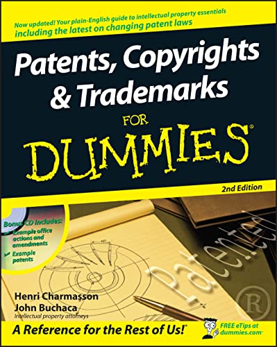 Patents, Copyrights & Trademarks for Dummies (For Dummies Series) von For Dummies