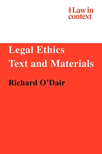 Legal Ethics: Text and Materials: Text and Materials (Law in Context) von Cambridge University Press