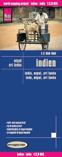 Reise Know-How Landkarte Indien (1:2.900.000) mit Nepal und Sri Lanka: world mapping project: World Mapping Project. Reiß- und wasserfest