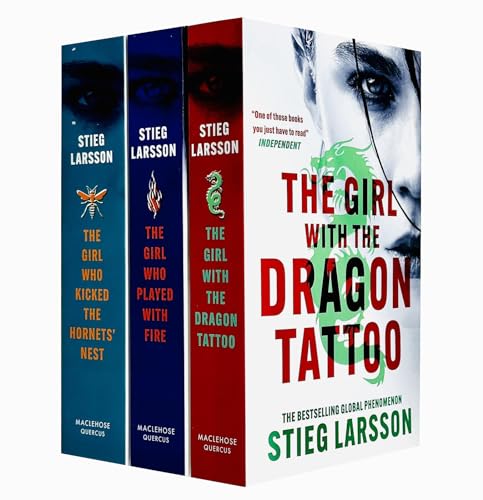 Millennium series 3 Books Collection Box Set by Stieg Larsson (Books 1 - 3) (The Girl With the Dragon Tattoo, The Girl Who Played with Fire & The Girl Who Kicked the Hornets Nest)