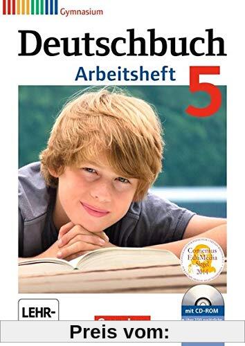 Deutschbuch Gymnasium - Allgemeine Ausgabe: 5. Schuljahr - Arbeitsheft mit Lösungen und Übungs-CD-ROM