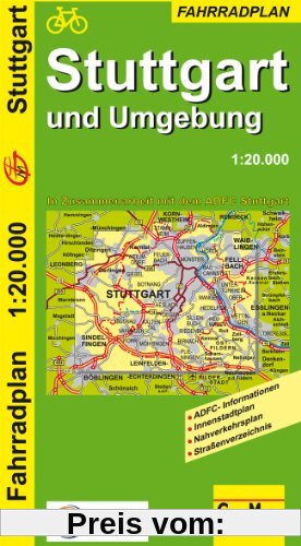 GeoMap Radwegepläne, Stuttgart und Umgebung