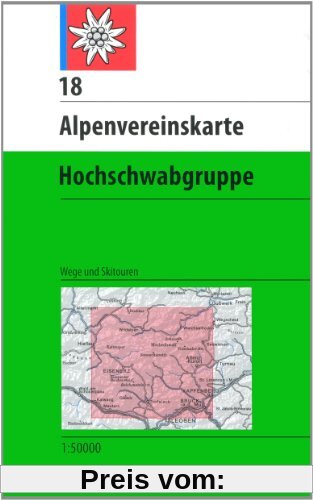 Hochschwabgruppe: Wege und Skitouren - Topographische Karte 1:50000