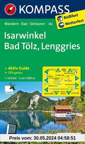 Isarwinkel - Bad Tölz - Lenggries: Wanderkarte mit Aktiv Guide, Radwegen und Skitouren. GPS-genau. 1:50000