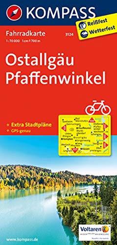 KOMPASS Fahrradkarte Ostallgäu - Pfaffenwinkel: Fahrradkarte. GPS-genau. 1:70000 (KOMPASS-Fahrradkarten Deutschland, Band 3124)