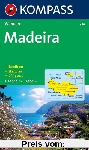 Madeira 1 : 50 000: Wander-, Freizeit- und Straßenkarte. Mit Sehenswürdigkeiten