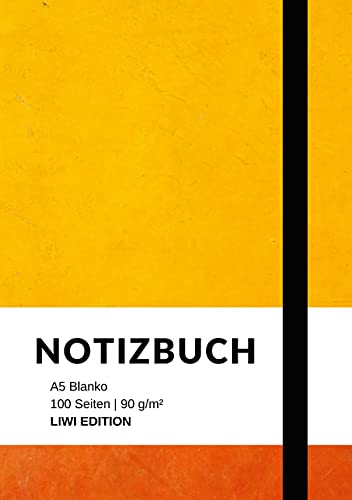 Notizbuch A5 blanko - 100 Seiten 90g/m² - Soft Cover - FSC Papier: Notebook A5 blanko