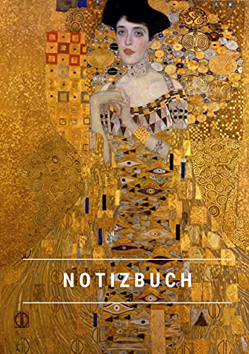 Notizbuch klein A5 Blanko - Notizheft 44 Seiten 90g/m² - Softcover Gustav Klimt "Adele Bloch-Bauer I" - FSC Papier: Notebook A5 Blanko weißes Papier von LIWI Literatur- und Wissenschaftsverlag