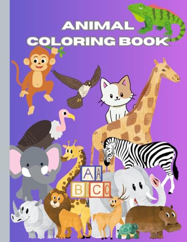 Animal Coloring Book: Educational coloring pages with animals and alphabets for children 3-12 von Independently published