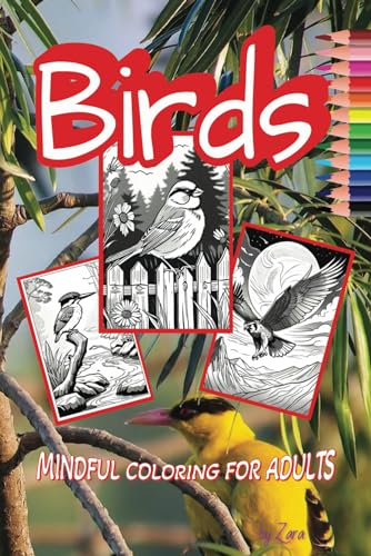 BIRDS: MINDFUL COLORING FOR ADULTS von Independently published