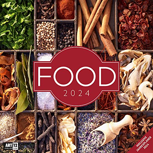 Food 2024, Wandkalender / Broschürenkalender im Hochformat (aufgeklappt 30x60 cm) - Kulinarischer Kalender mit Monatskalendarium zum Eintragen von Ackermann Kunstverlag