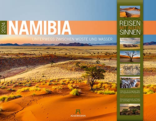 Namibia Kalender 2024, Wandkalender im Querformat (54x42 cm) - Tier- und Reisekalender Afrika: Unterwegs zwischen Wüste und Wasser von Ackermann Kunstverlag