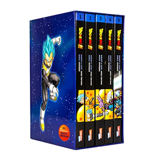 Dragon Ball Super Bände 1-5 im Sammelschuber mit Extra: Neue Storys aus dem DRAGON BALL-Universum in praktischer Sammelbox von CARLSEN MANGA