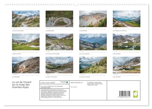 Le col de l'Izoard sur la route des Grandes Alpes (hochwertiger Premium Wandkalender 2025 DIN A2 quer), Kunstdruck in Hochglanz von CALVENDO