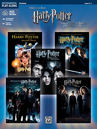 Harry Potter Movies 1-5, w. Audio-CD, for Clarinet (Harry Potter Instrumental Solos (Movies 1-5): Level 2-3): Carinet (incl. Online Code) (Pop Instrumental Solo Series) von Alfred Music Publications