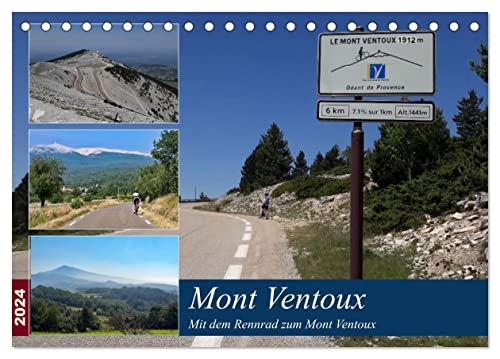 Mit dem Rennrad zum Mont Ventoux (Tischkalender 2024 DIN A5 quer), CALVENDO Monatskalender von CALVENDO