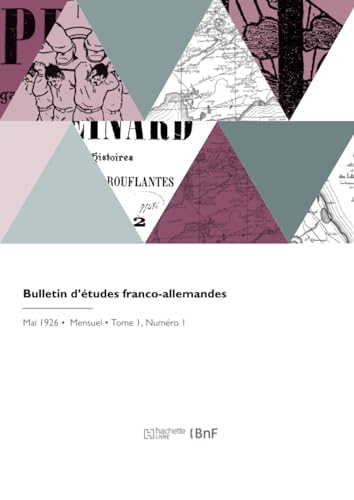 Bulletin d'études franco-allemandes von Hachette Livre BNF