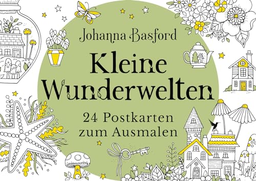 Kleine Wunderwelten: 24 Postkarten zum Ausmalen. Passend zum Buch von Johanna Basford von mvg Verlag