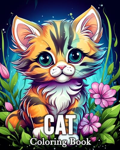 Cat Coloring book: 50 Cute Images for Stress Relief and Relaxation von Blurb