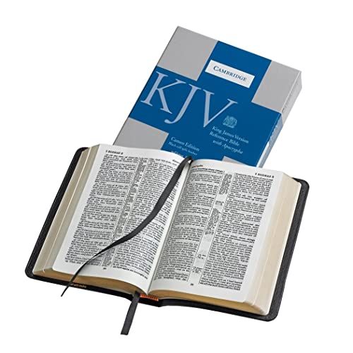 KJV Cameo Reference Edition with Apocrypha KJ455:XRA Black Calfskin Leather