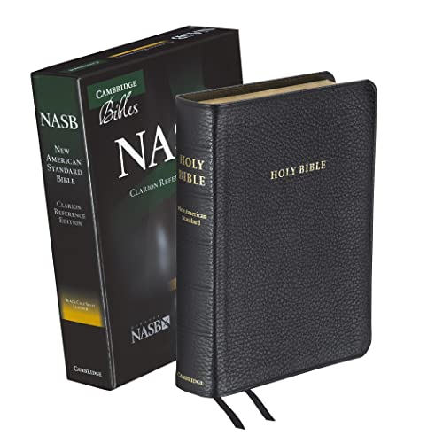 NASB Clarion Reference Bible NS483:X Black Calf Split Leather