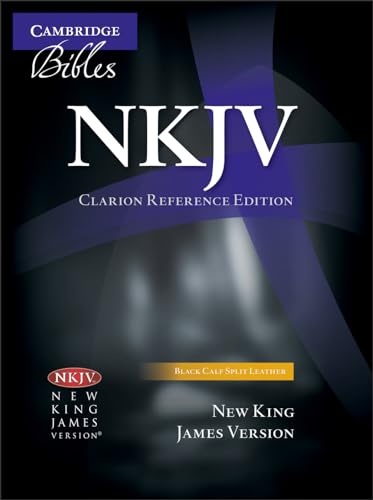 NKJV Clarion Reference Edition NK484: X Black Calf Split Leather: New King James Version, Clarion Reference, Black, Calf Split, Nk484:x