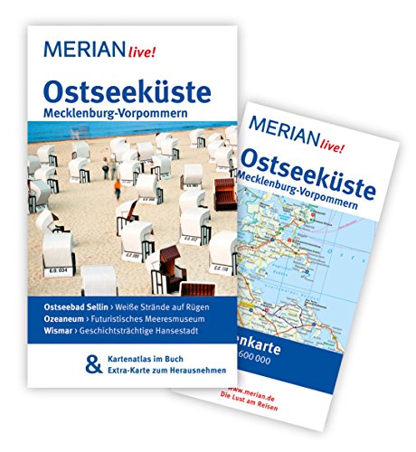 MERIAN live! Reiseführer Ostseeküste Mecklenburg-Vorpommern: Mit Kartenatlas im Buch und Extra-Karte zum Herausnehmen