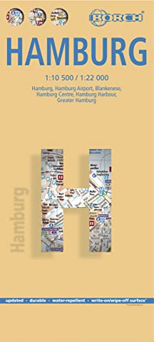 Hamburg, Borch Map: Hamburg, Hamburg Airport, Blankenese, Hamburg Centre, Hamburg Harbour, Greater Hamburg: Einzelkarten: Hamburg 1:22 000, Hamburg ... HVV, Germany administrative & time zone von Borch GmbH