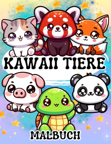 KAWAII TIERE: Ein süßes und einfaches Malbuch für Mädchen und Jungen (Die Welt des Kawaii, Band 1)