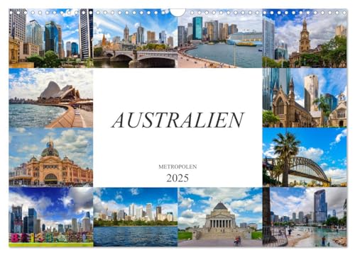 Australien Metropolen (Wandkalender 2025 DIN A3 quer), CALVENDO Monatskalender