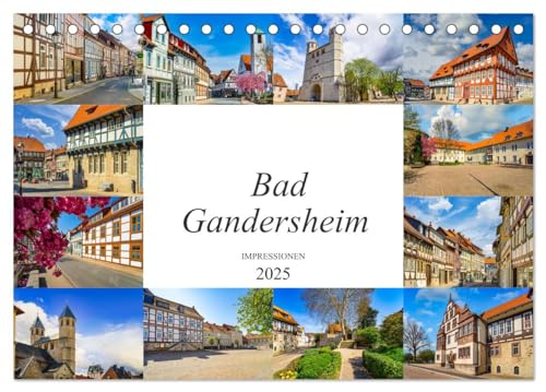 Bad Gandersheim Impressionen (Tischkalender 2025 DIN A5 quer), CALVENDO Monatskalender von CALVENDO