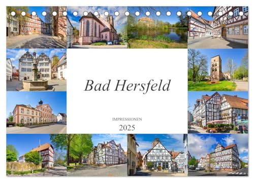 Bad Hersfeld Impressionen (Tischkalender 2025 DIN A5 quer), CALVENDO Monatskalender von CALVENDO