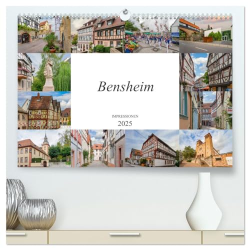 Bensheim Impressionen (hochwertiger Premium Wandkalender 2025 DIN A2 quer), Kunstdruck in Hochglanz von CALVENDO