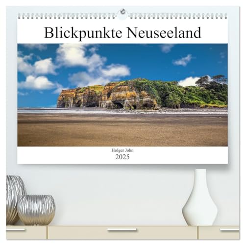 Blickpunkte Neuseeland (hochwertiger Premium Wandkalender 2025 DIN A2 quer), Kunstdruck in Hochglanz von CALVENDO