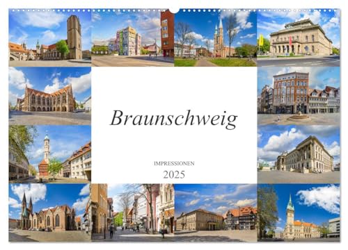 Braunschweig Impressionen (Wandkalender 2025 DIN A2 quer), CALVENDO Monatskalender von CALVENDO