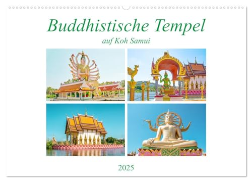 Buddhistische Tempel auf Koh Samui (Wandkalender 2025 DIN A2 quer), CALVENDO Monatskalender von CALVENDO