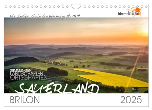 Das Sauerland bei Brilon aus der Vogelperspektive (Wandkalender 2025 DIN A4 quer), CALVENDO Monatskalender von CALVENDO