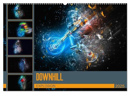 Downhill Explosion (Wandkalender 2025 DIN A2 quer), CALVENDO Monatskalender von CALVENDO