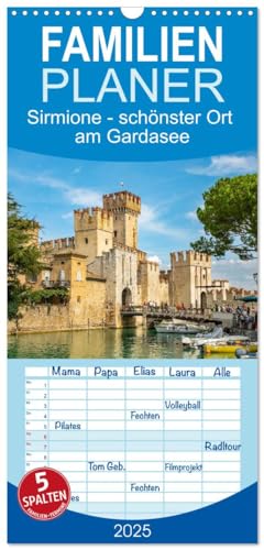 Familienplaner 2025 - Sirmione - schönster Ort am Gardasee mit 5 Spalten (Wandkalender, 21 cm x 45 cm), CALVENDO von CALVENDO