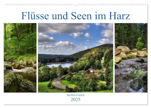 Flüsse und Seen im Harz (Wandkalender 2025 DIN A2 quer), CALVENDO Monatskalender von CALVENDO