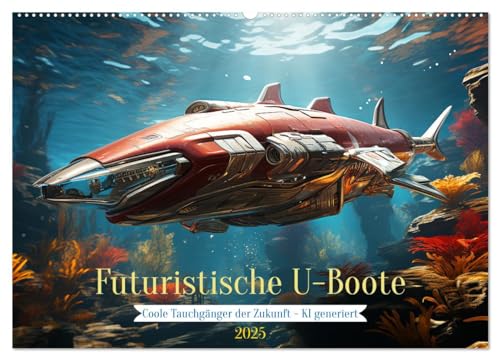 Futuristische U-Boote (Wandkalender 2025 DIN A2 quer), CALVENDO Monatskalender von CALVENDO