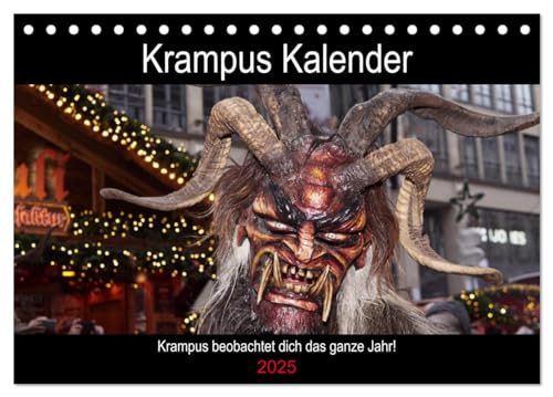 Krampus Kalender 2025 (Tischkalender 2025 DIN A5 quer), CALVENDO Monatskalender von CALVENDO