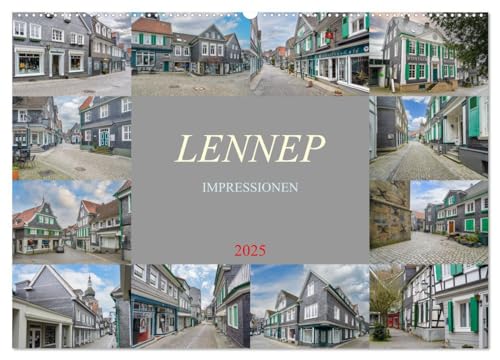 Lennep Impressionen (Wandkalender 2025 DIN A2 quer), CALVENDO Monatskalender: Jeder Monat präsentiert fesselnde Fotografien, die die Schönheit, ... Nordrhein-Westfalen einfangen (CALVENDO Orte) von CALVENDO