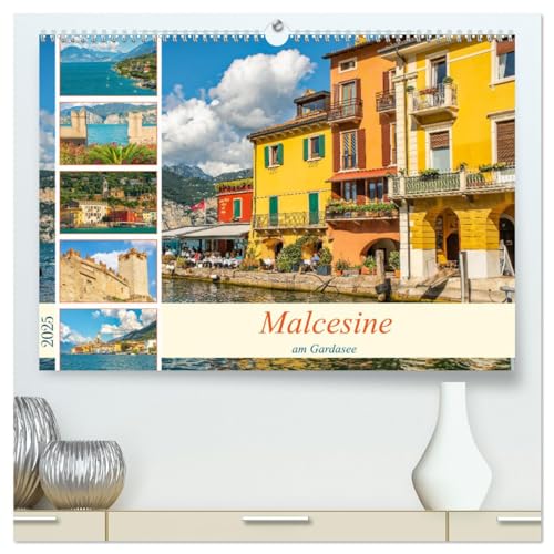 Malcesine am Gardasee (hochwertiger Premium Wandkalender 2025 DIN A2 quer), Kunstdruck in Hochglanz von CALVENDO