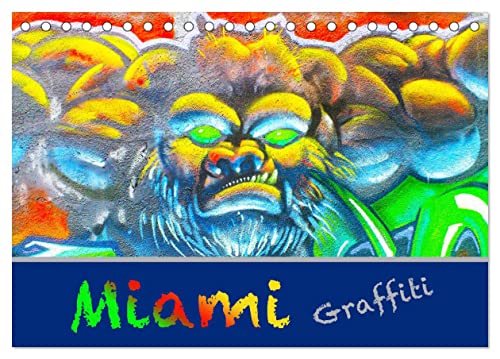 Miami Graffiti (Tischkalender 2025 DIN A5 quer), CALVENDO Monatskalender von CALVENDO