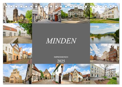 Minden Impressionen (Tischkalender 2025 DIN A5 quer), CALVENDO Monatskalender von CALVENDO