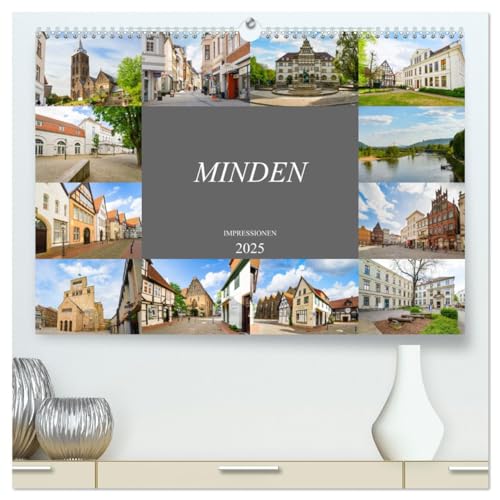 Minden Impressionen (hochwertiger Premium Wandkalender 2025 DIN A2 quer), Kunstdruck in Hochglanz von CALVENDO