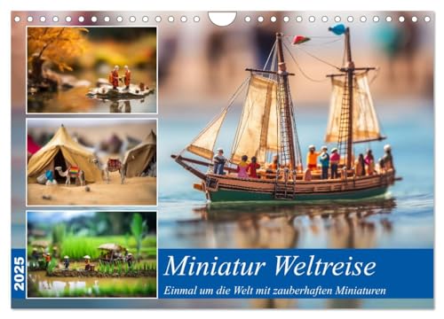 Miniatur Weltreise (Wandkalender 2025 DIN A4 quer), CALVENDO Monatskalender von CALVENDO