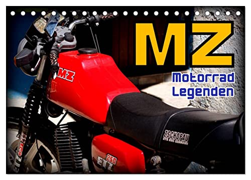 Motorrad-Legenden - MZ (Tischkalender 2025 DIN A5 quer), CALVENDO Monatskalender: Das DDR-Motorrad MZ auf Kuba (CALVENDO Mobilitaet)